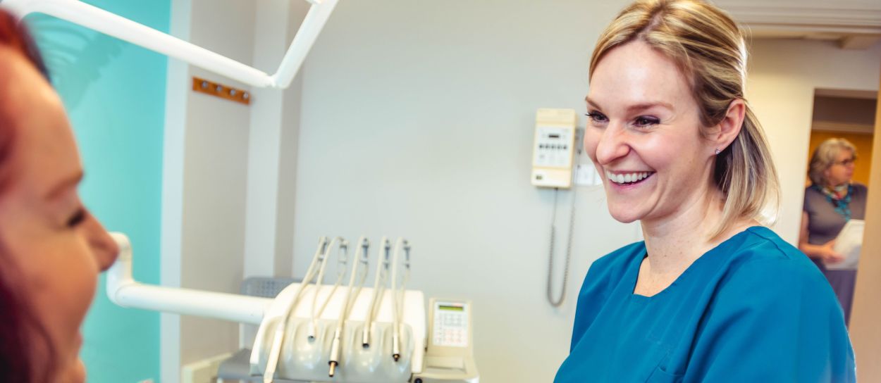 dentist with patient