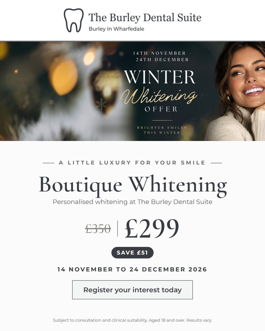 Boutique Winter Whitening Offer